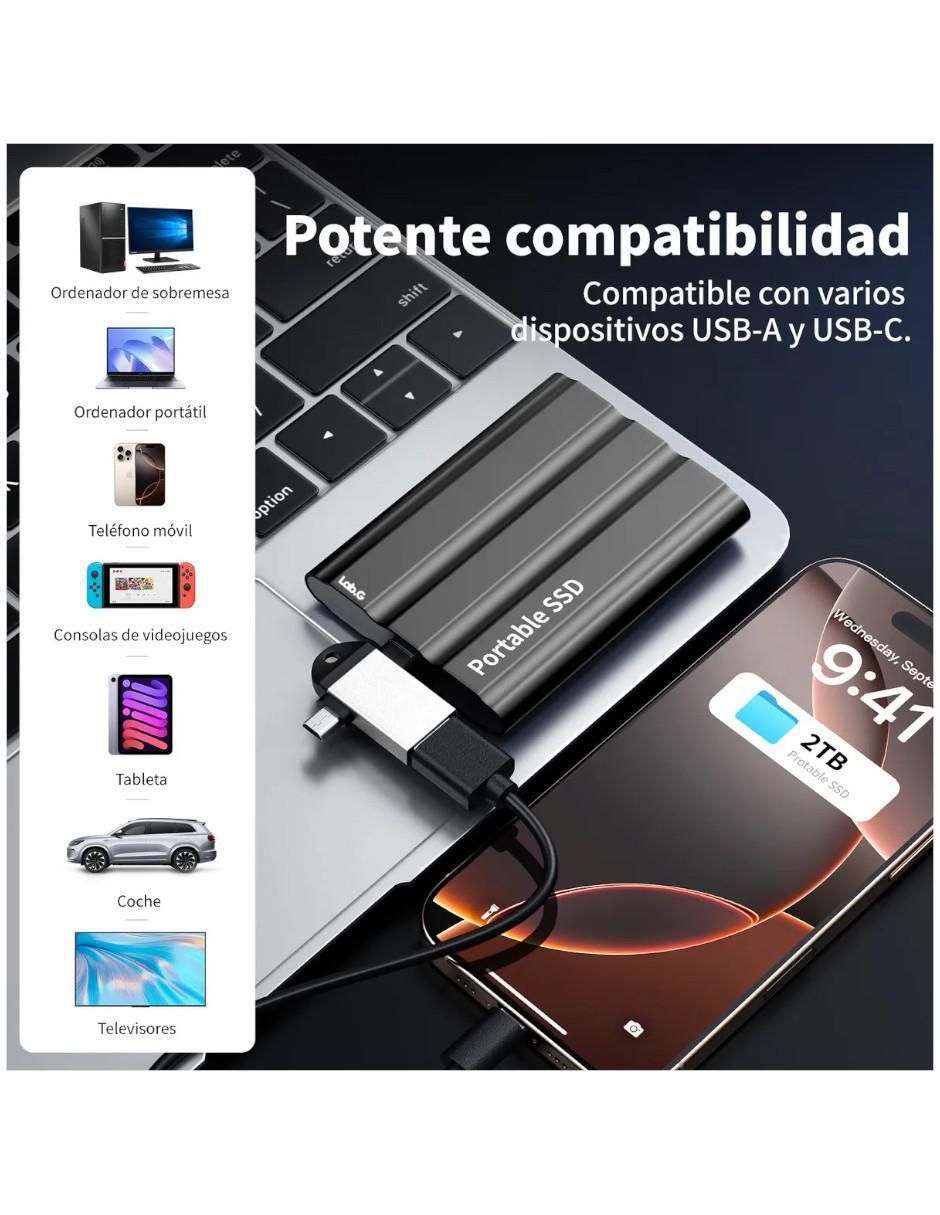 Disco duro externo Lab.G capacidad 2 TB
