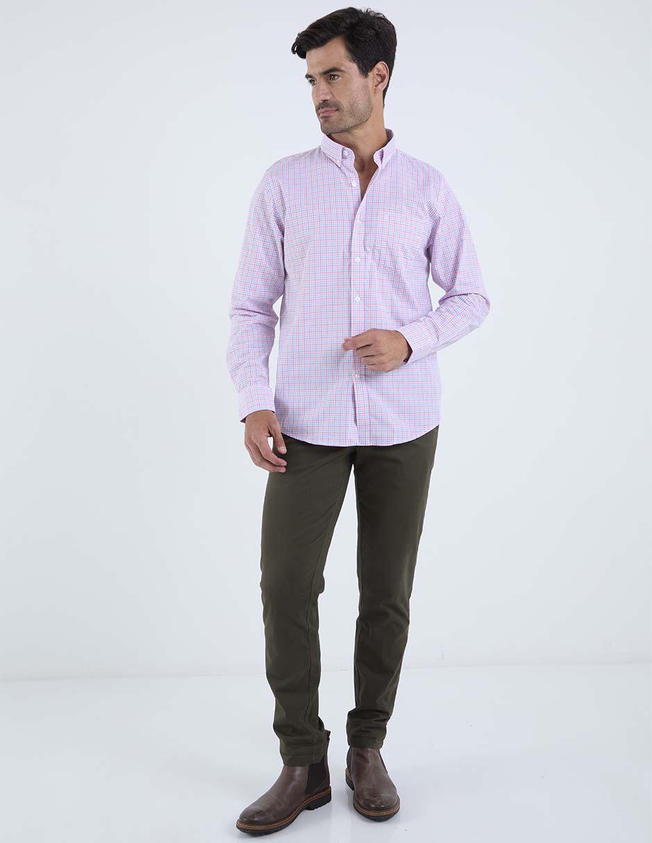 Camisa casual de algodón manga larga para hombre 5