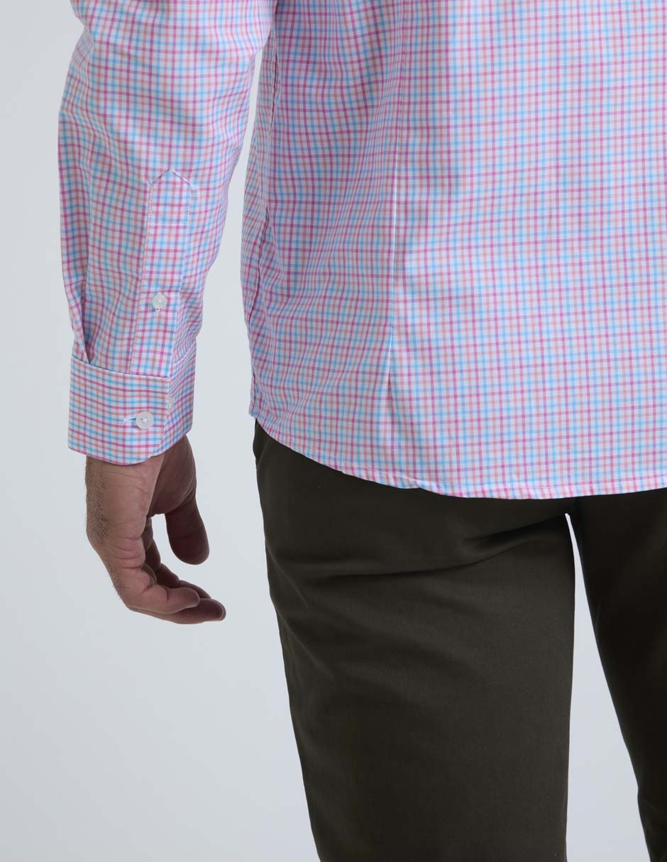 Camisa casual de algodón manga larga para hombre 6