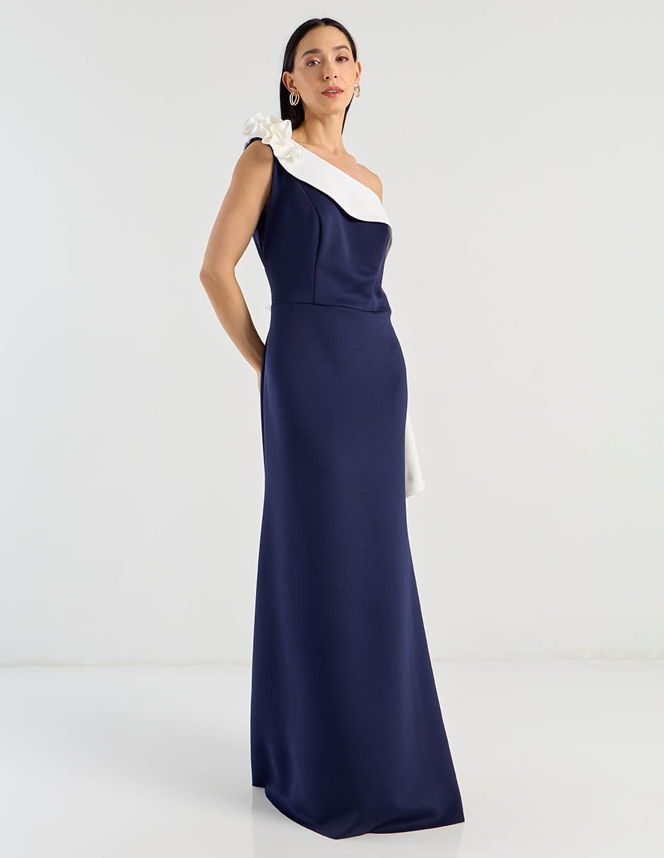 Vestido maxi de fiesta espalda cruzada 7