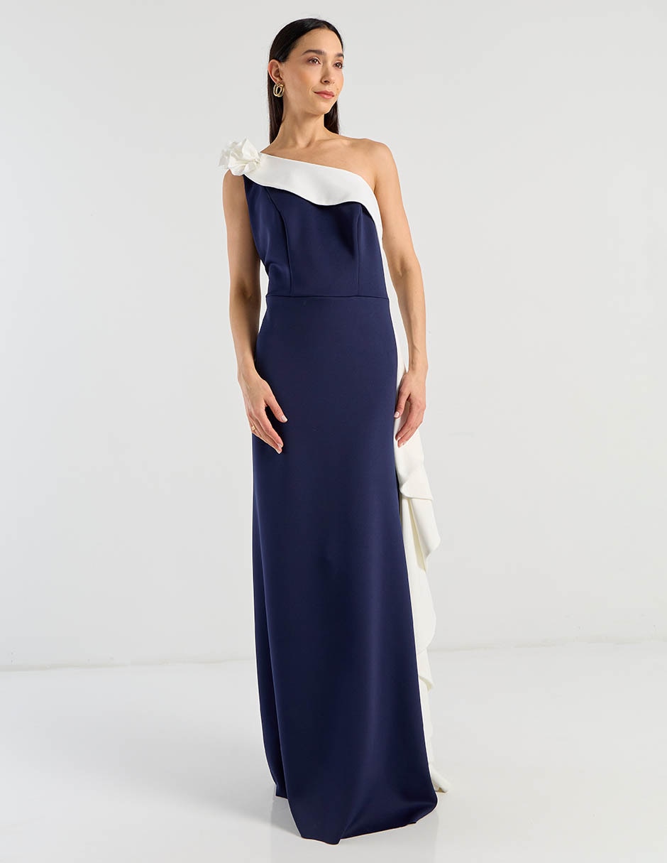 Vestido maxi de fiesta espalda cruzada 8