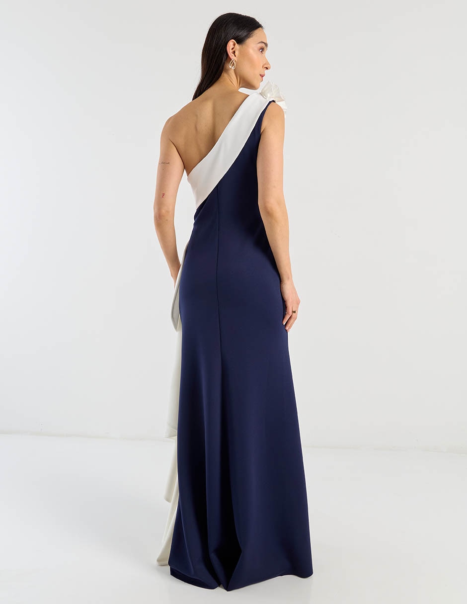 Vestido maxi de fiesta espalda cruzada 11