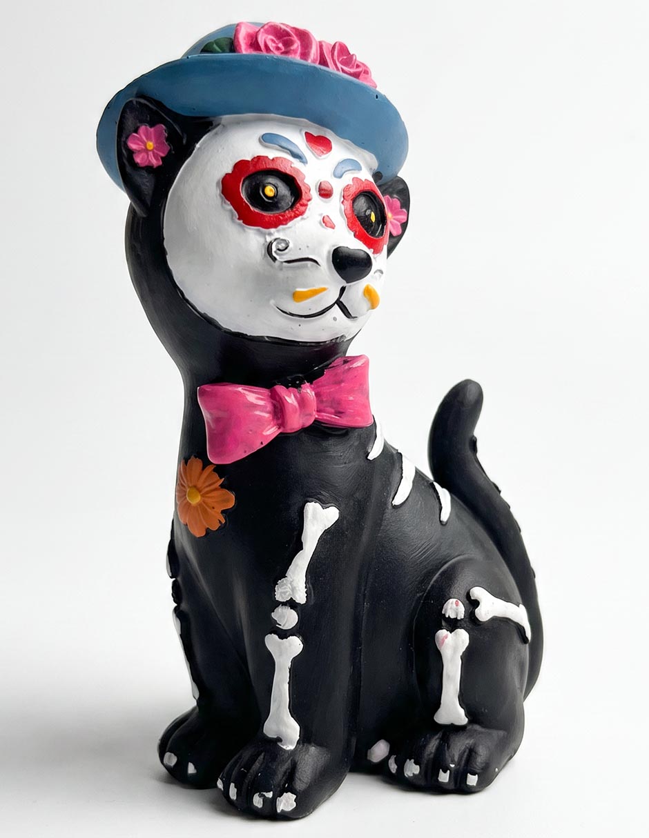 Figura decorativa de Halloween con forma de gato 1