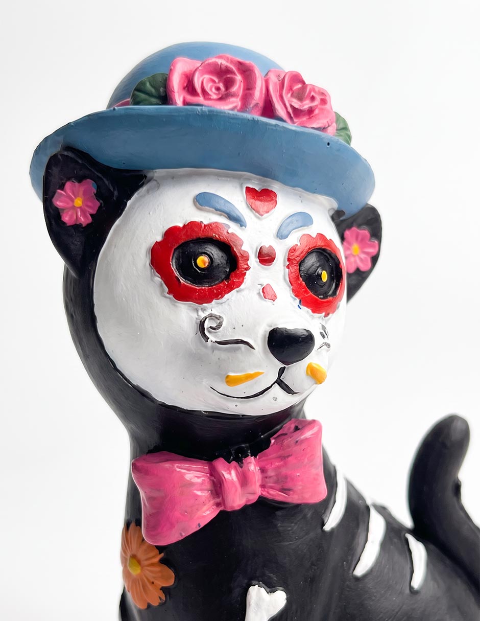 Figura decorativa de Halloween con forma de gato