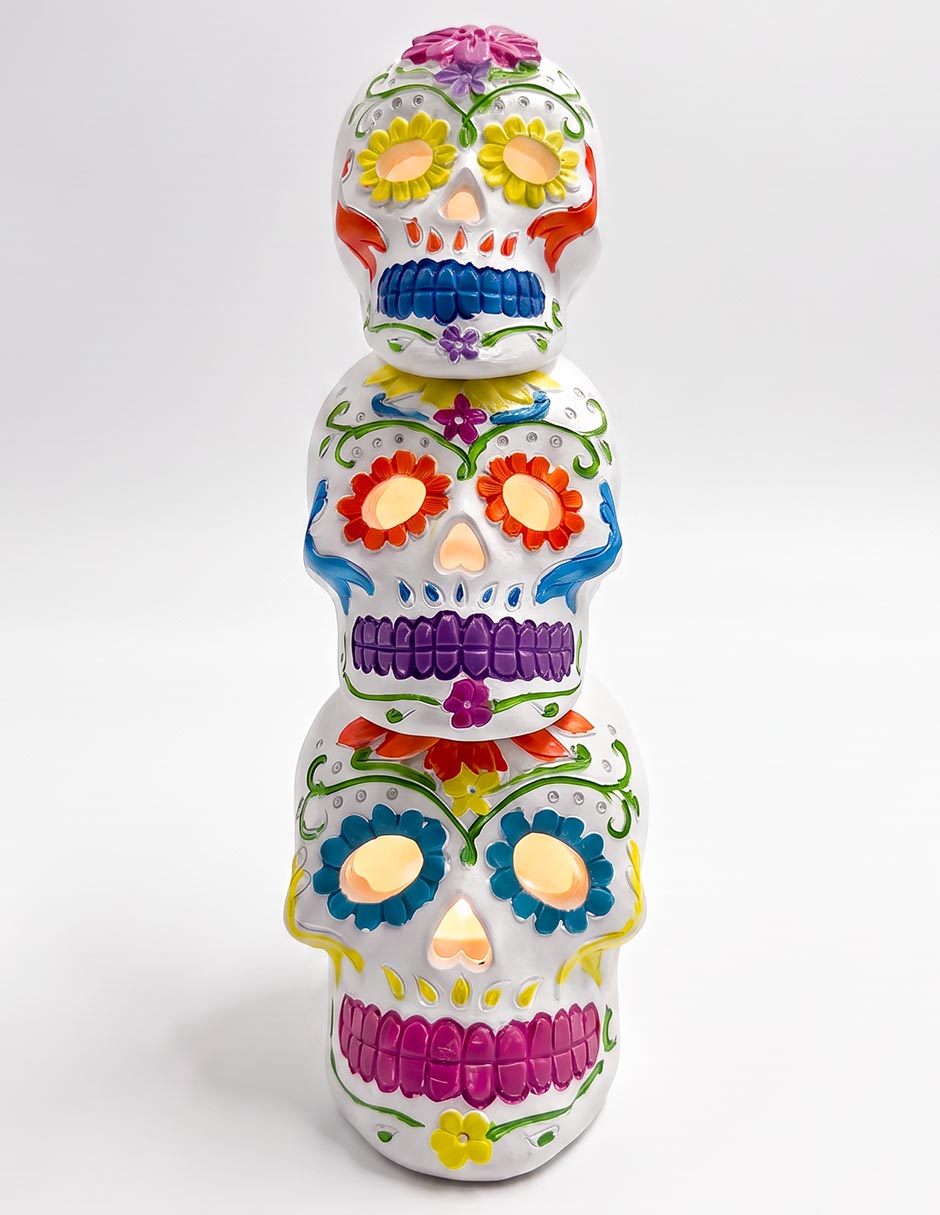 Figura decorativa Día de muertos Cementerium con forma de cráneos
