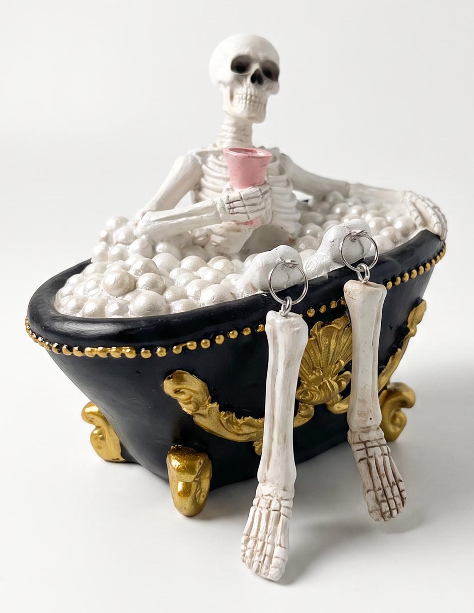 Figura decorativa Dia de muertos Cementerium con forma de calavera 1
