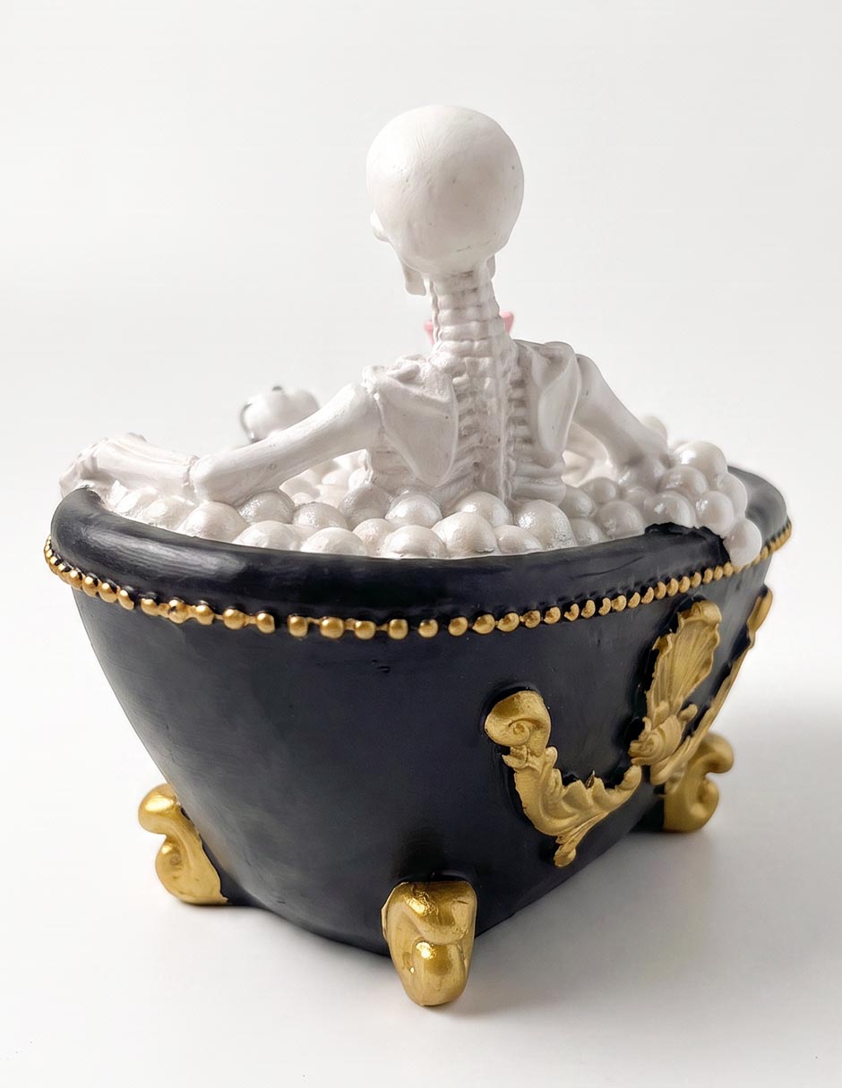 Figura decorativa Dia de muertos Cementerium con forma de calavera