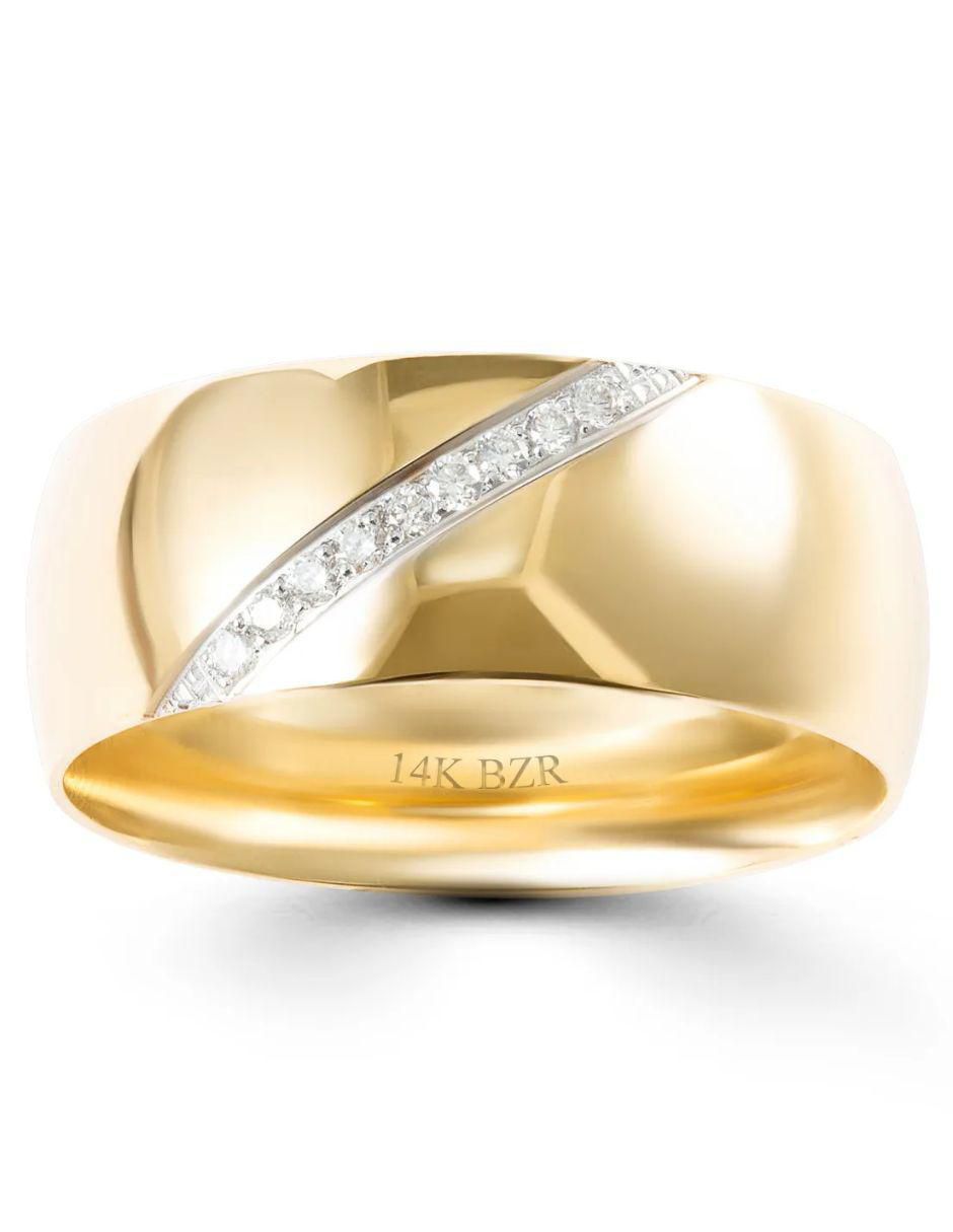 Argolla 14 k diamante