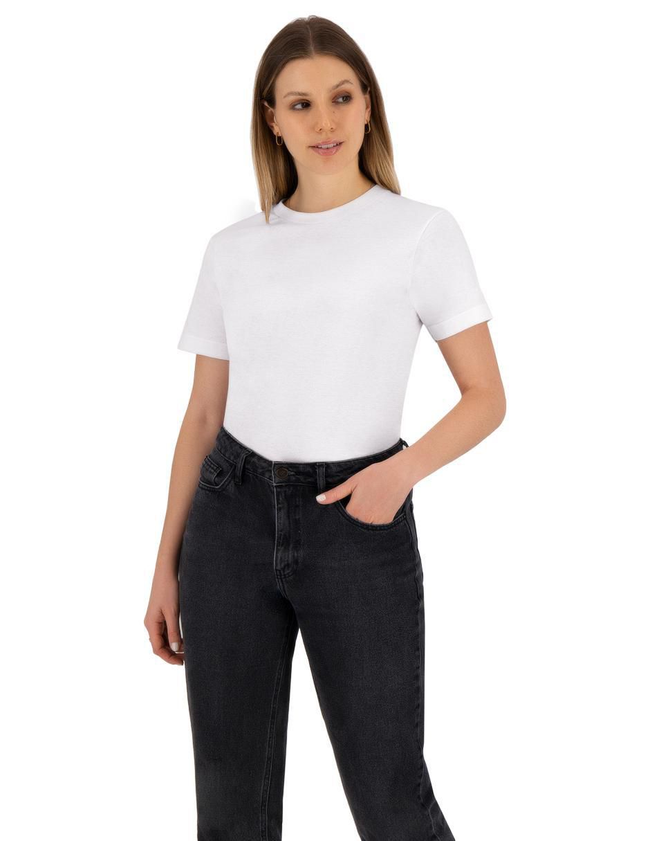 Playera manga corta cuello redondo mujer 13