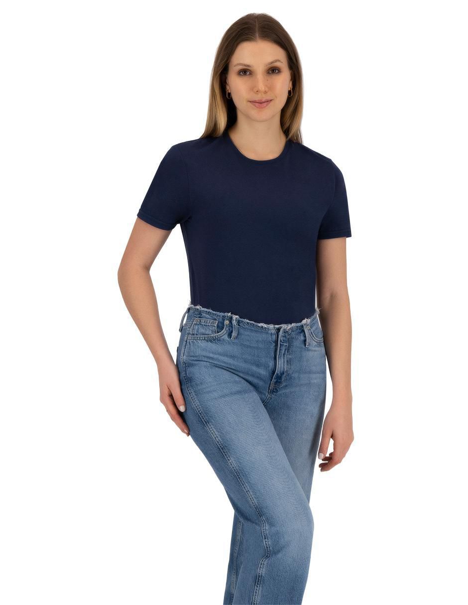 Playera manga corta cuello redondo mujer 3