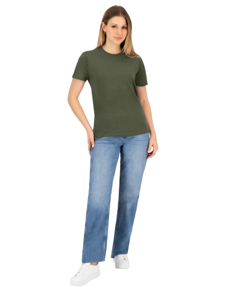Playera manga corta cuello redondo mujer 10