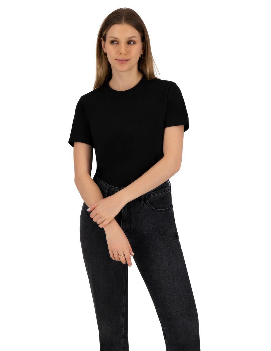 Playera manga corta cuello redondo mujer 8