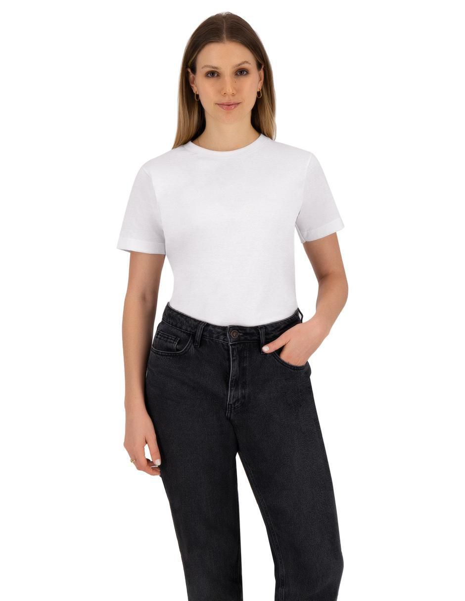 Playera manga corta cuello redondo mujer 6