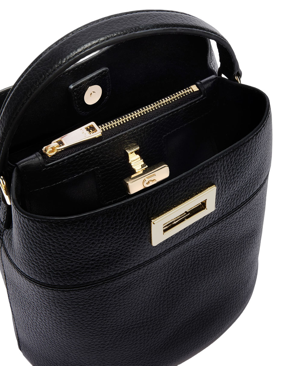 Bolsa bucket de piel para mujer 4