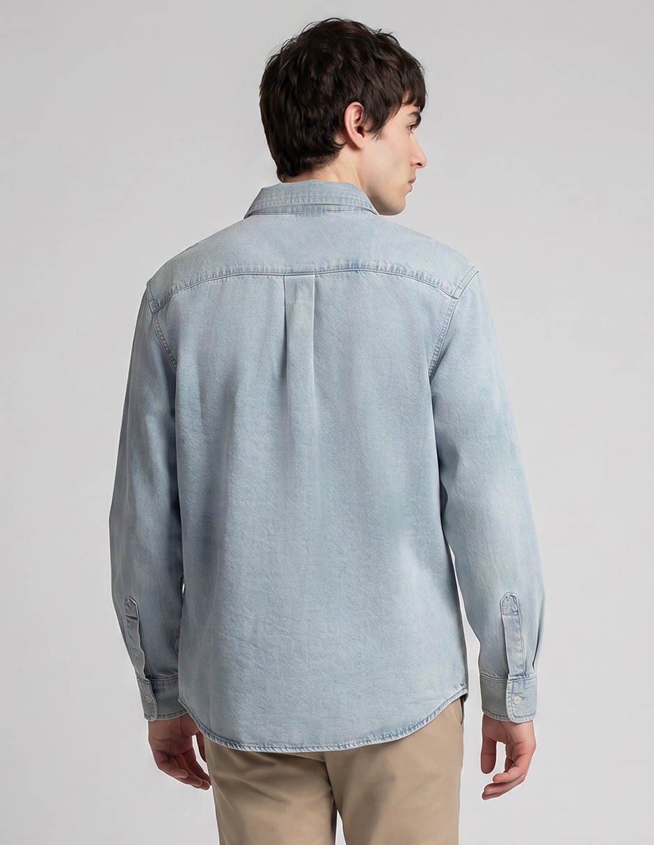 Camisa casual that's it de mezclilla manga larga para hombre