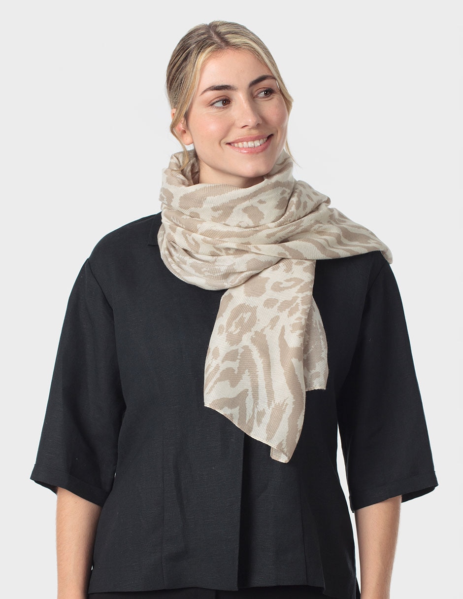 Pashmina Con Estampado Animal Print Para Mujer