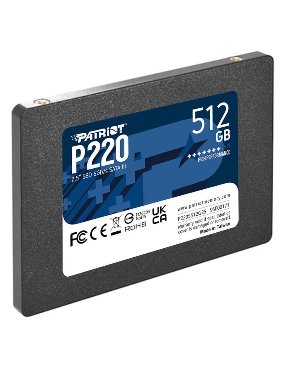 Unidad SSD Patriot capacidad 512 GB