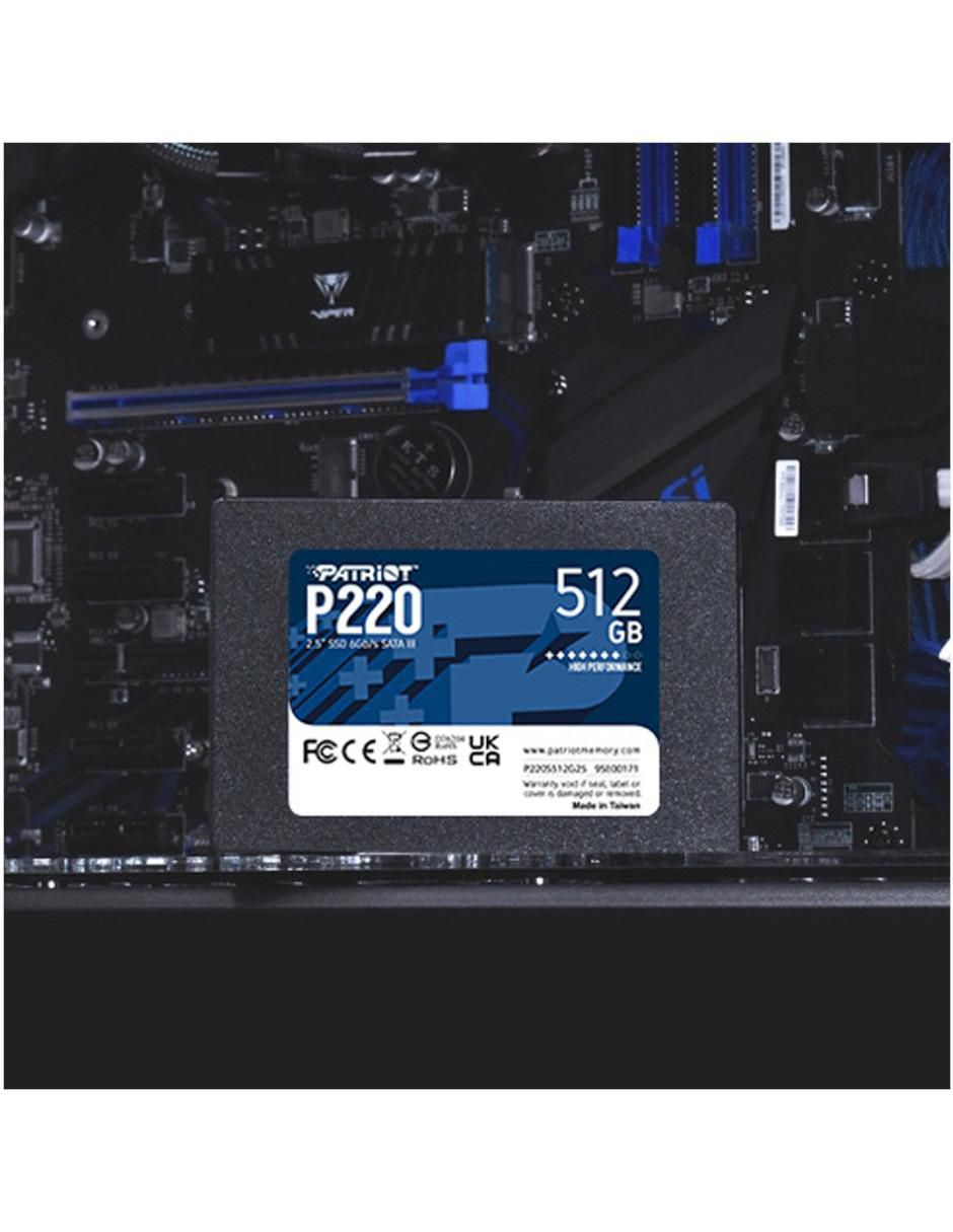 Unidad SSD Patriot capacidad 512 GB