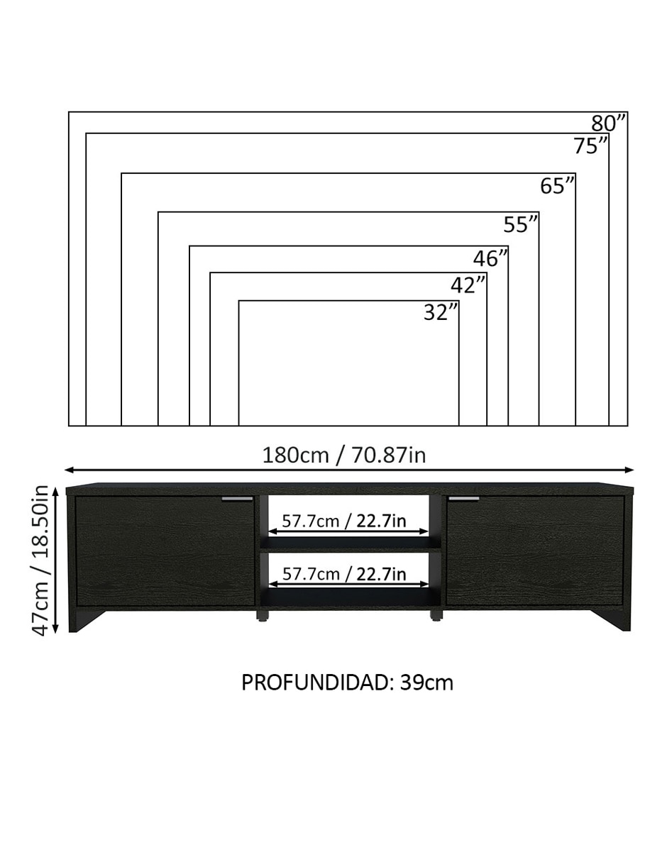 Mueble armable de TV 24