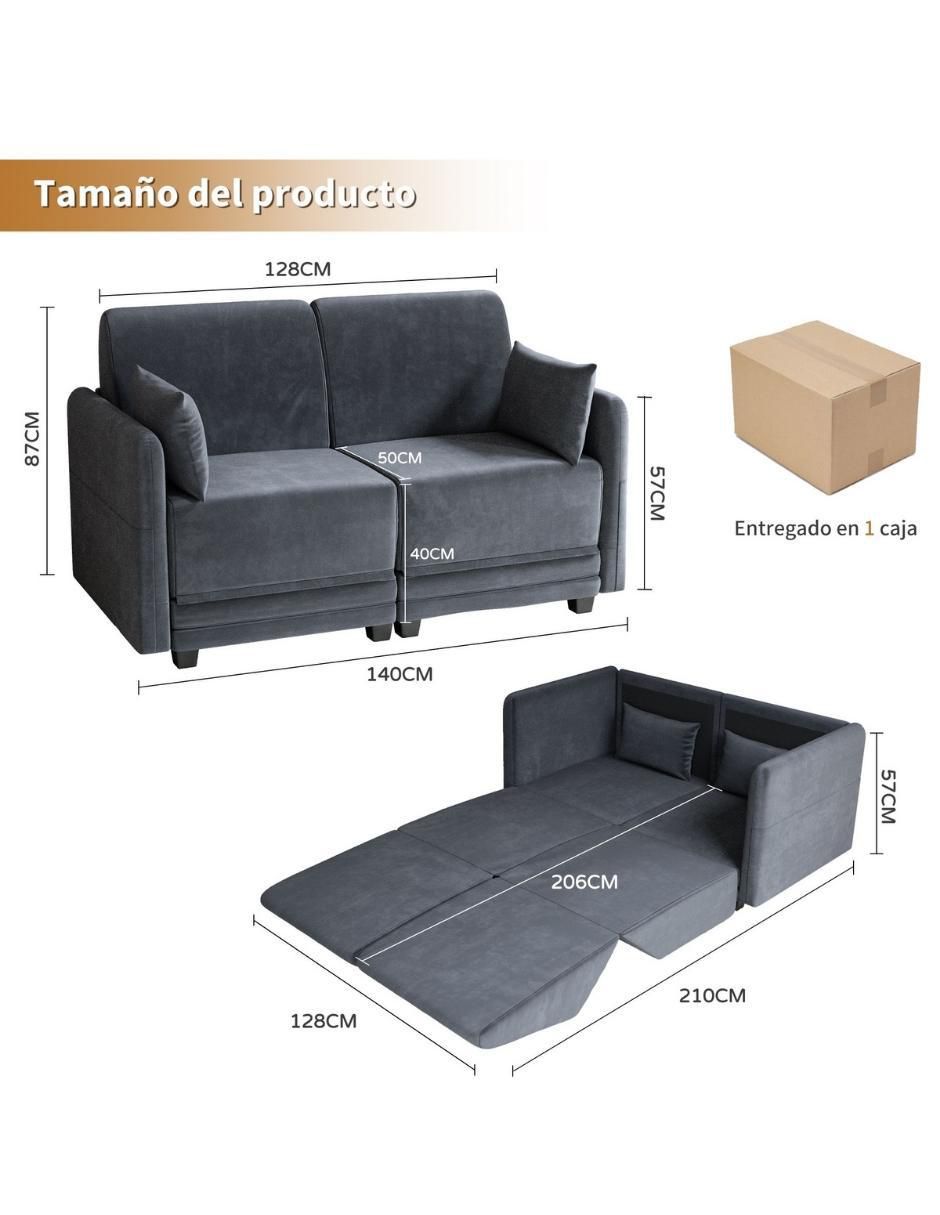 Sofá cama de lino 10