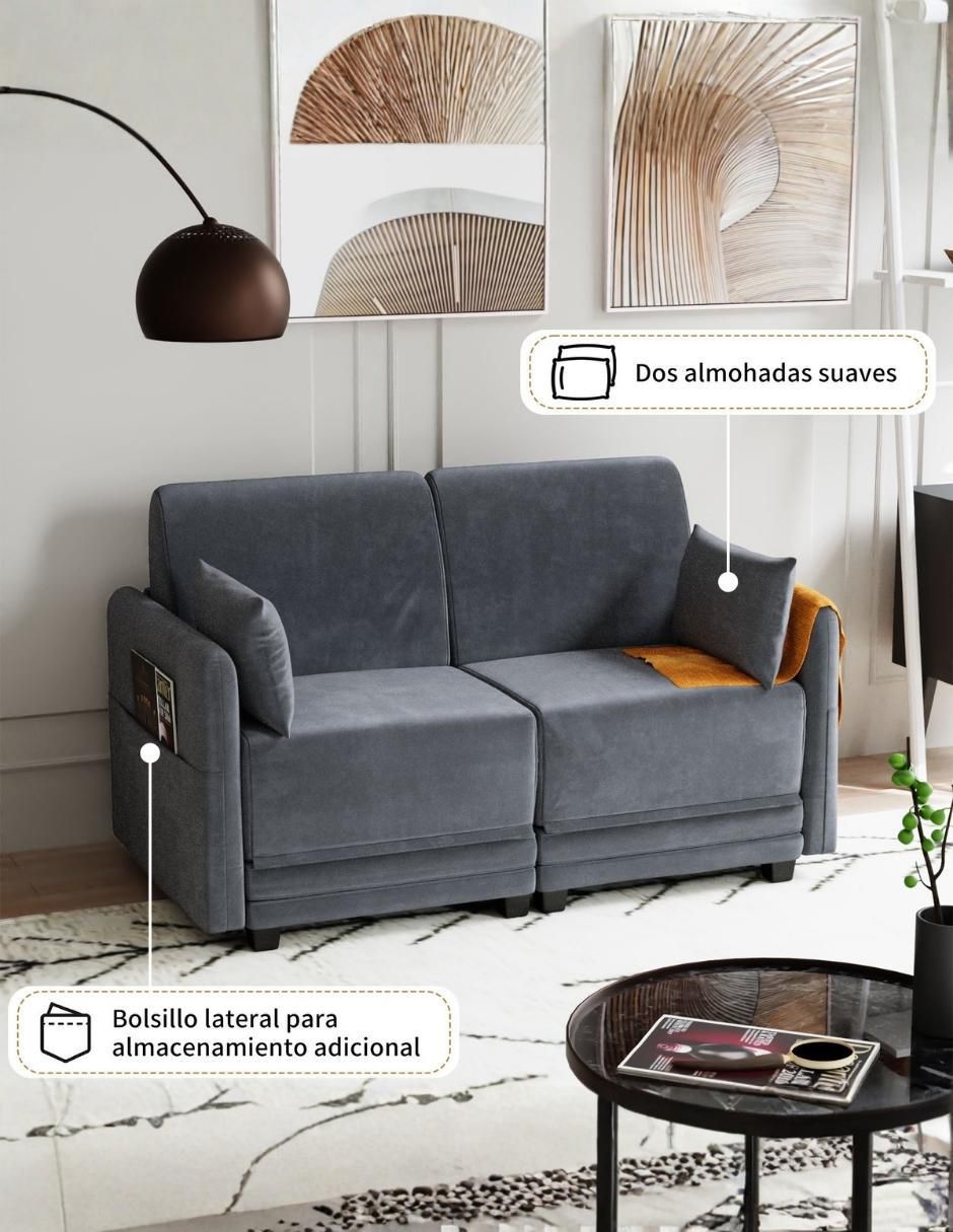 Sofá cama de lino 7