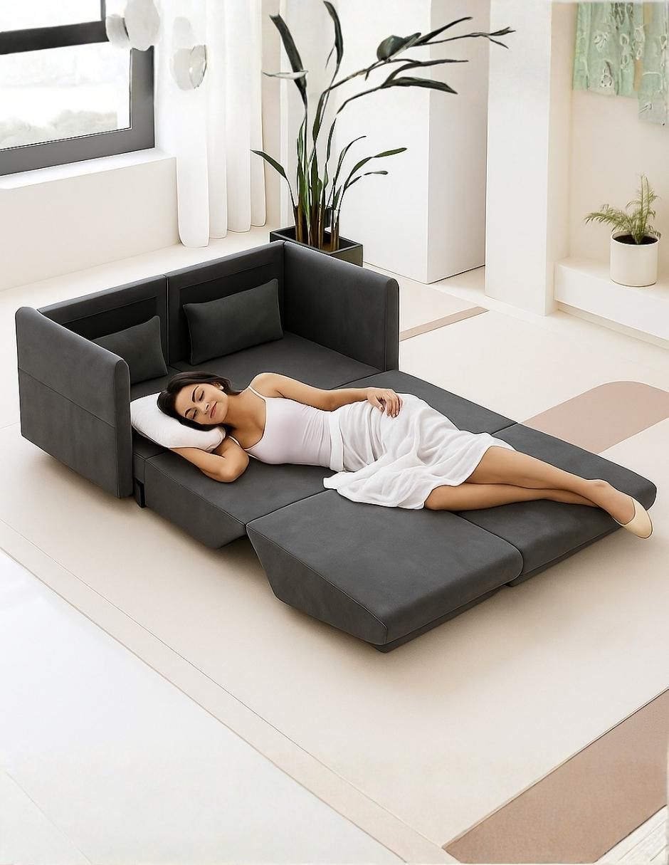 Sofá cama de lino 8