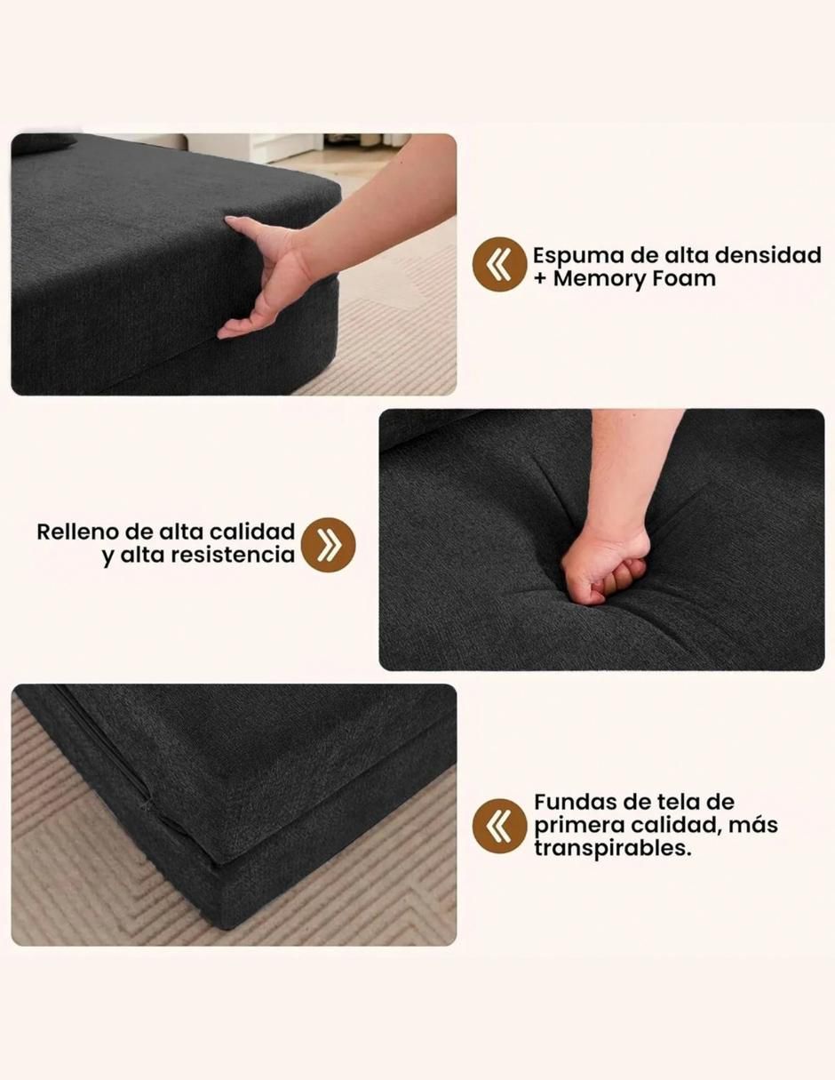 Sofá cama de tela 3