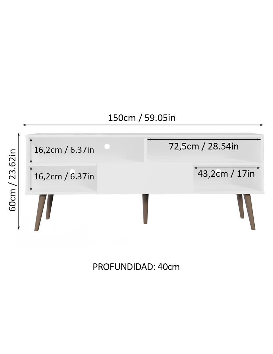 Mueble de TV armable de MDP 12