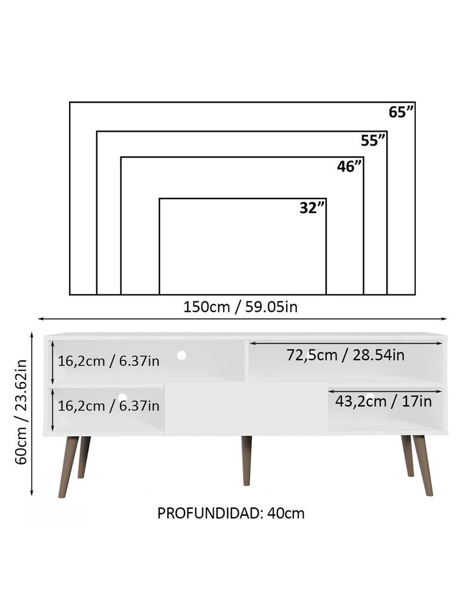 Mueble de TV armable de MDP 11