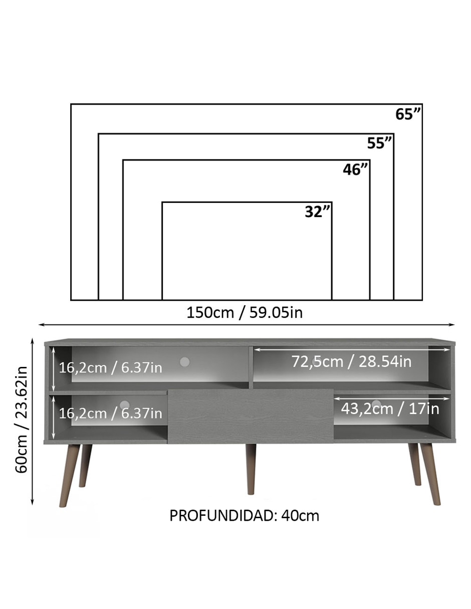Mueble de TV armable Madesa de MDP