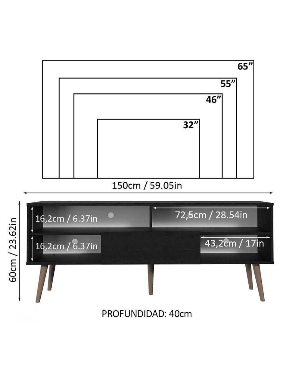 Mueble de TV armable de MDP 12