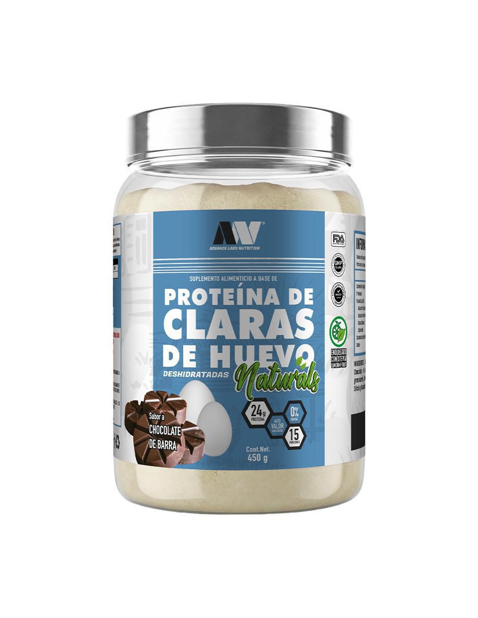 Proteína de claras de huevo Naturals Advance Nutrition sabor chocolate de 450 g