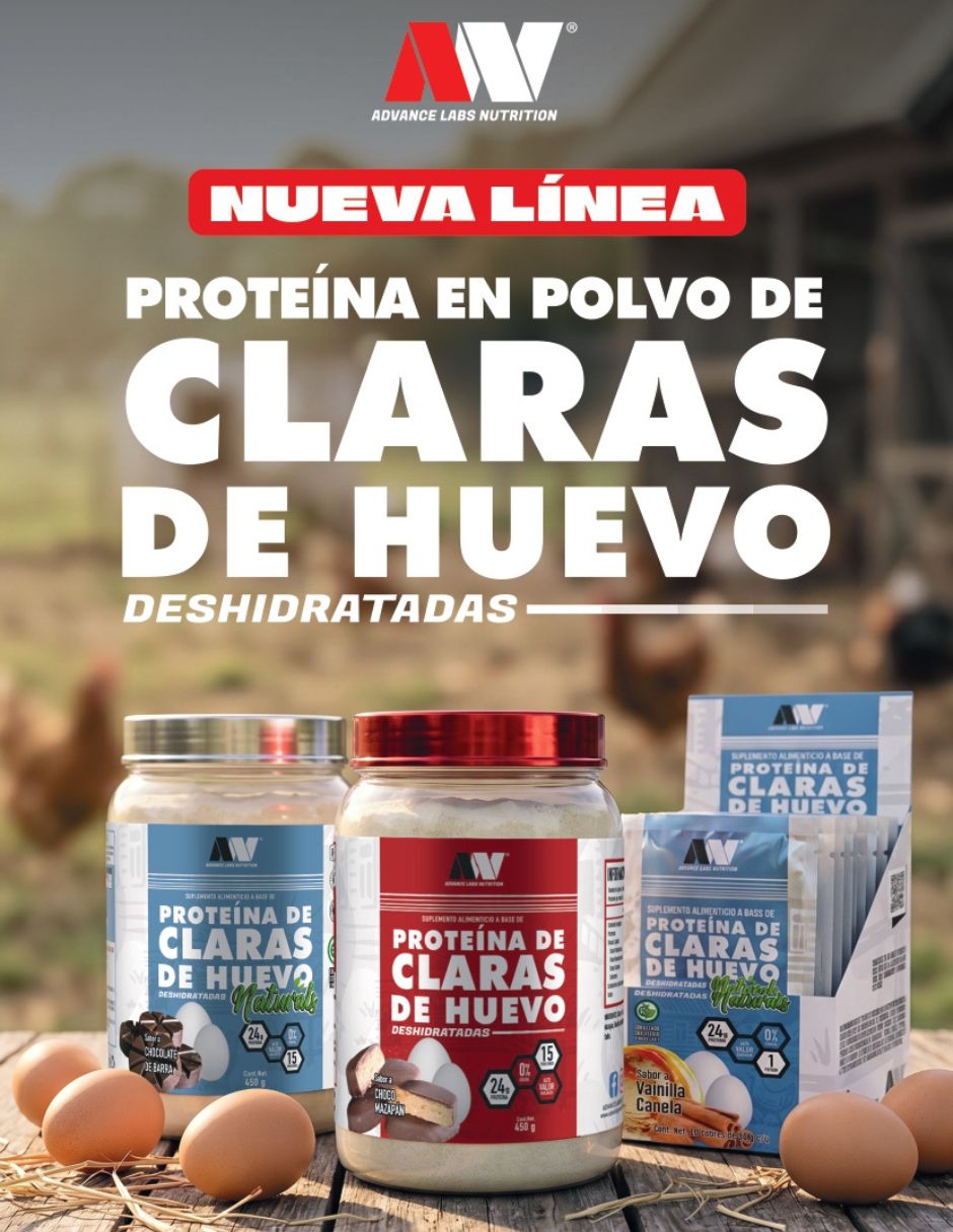 Proteína de claras de huevo Naturals Advance Nutrition sabor chocolate de 450 g