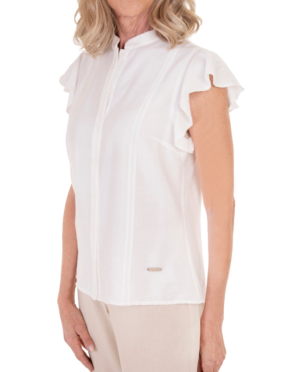 Blusa manga corta para mujer 7