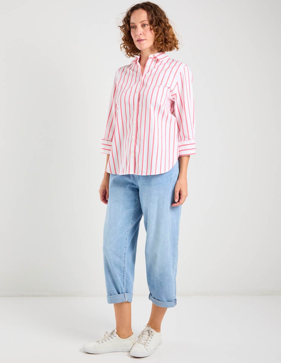 Jeans relaxed capri para mujer 3