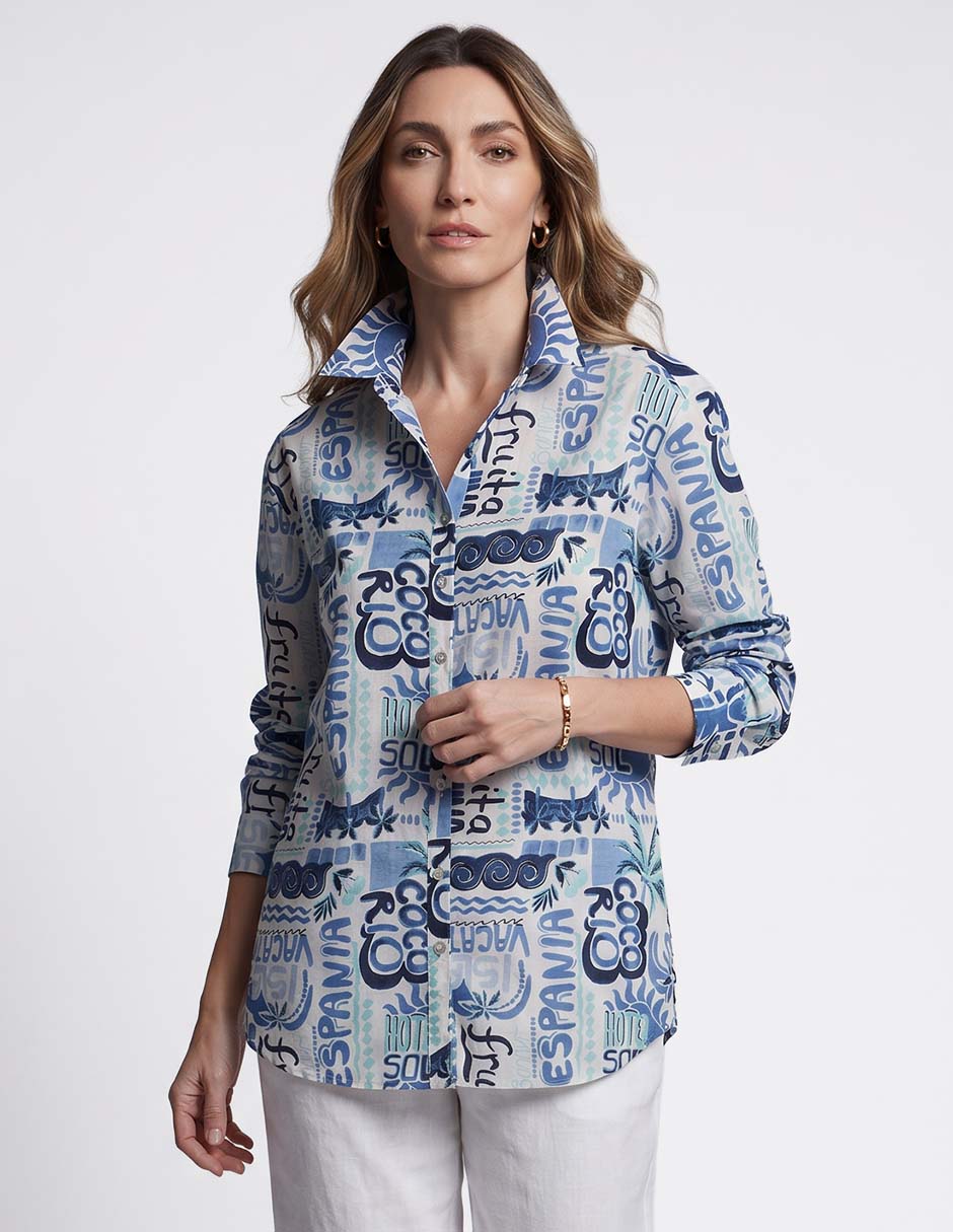 Blusa manga 3/4 para mujer