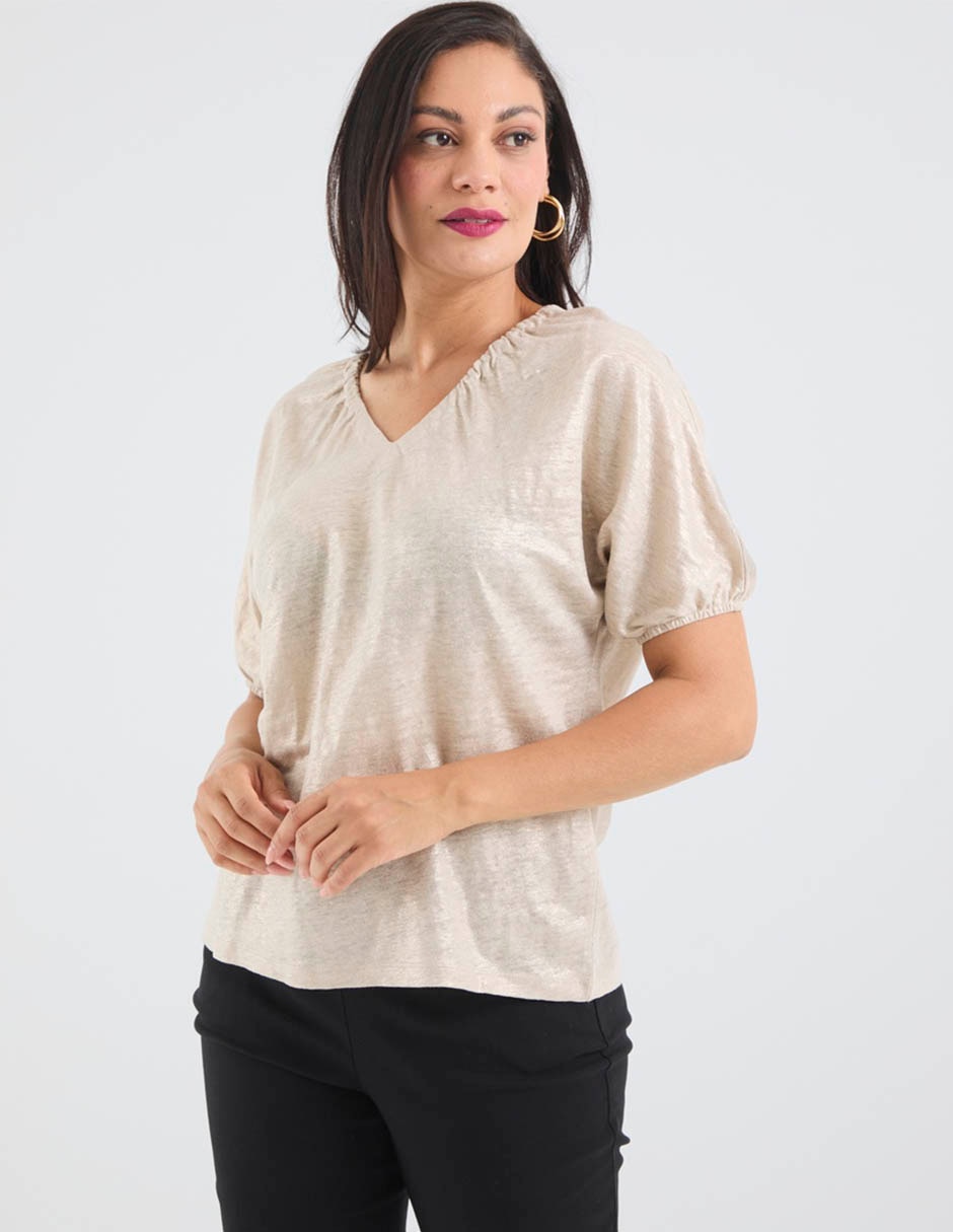 Blusa chico's manga corta para mujer