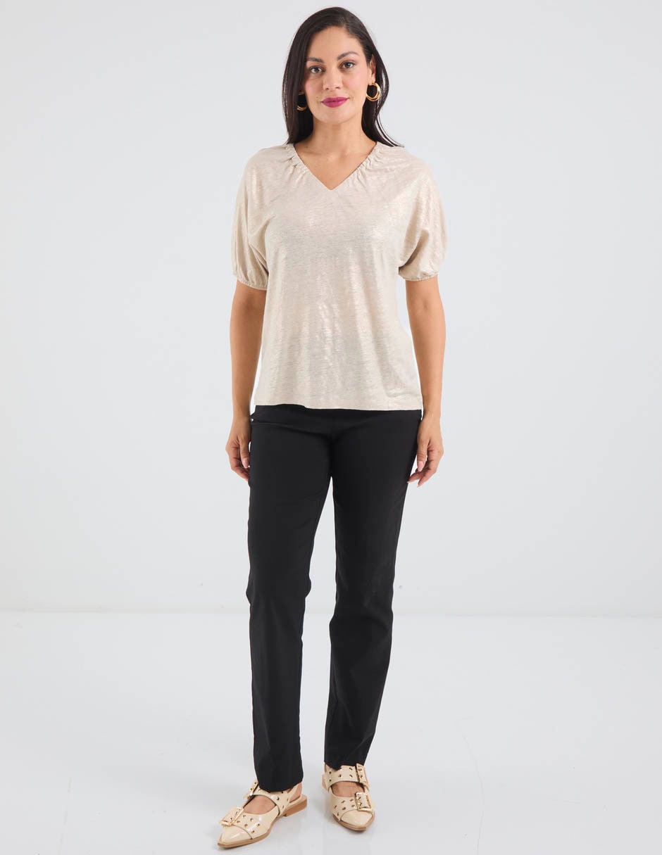 Blusa chico's manga corta para mujer