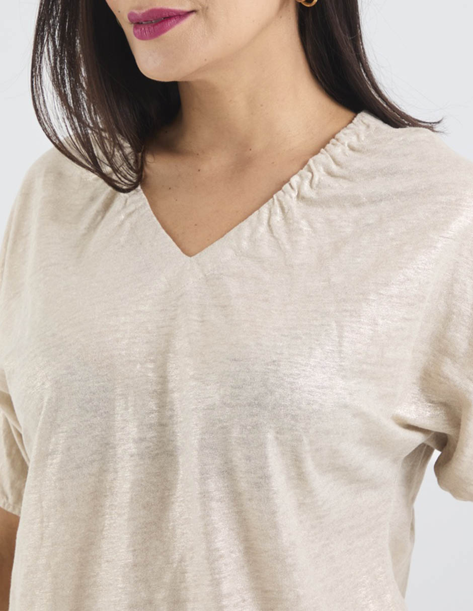 Blusa chico's manga corta para mujer