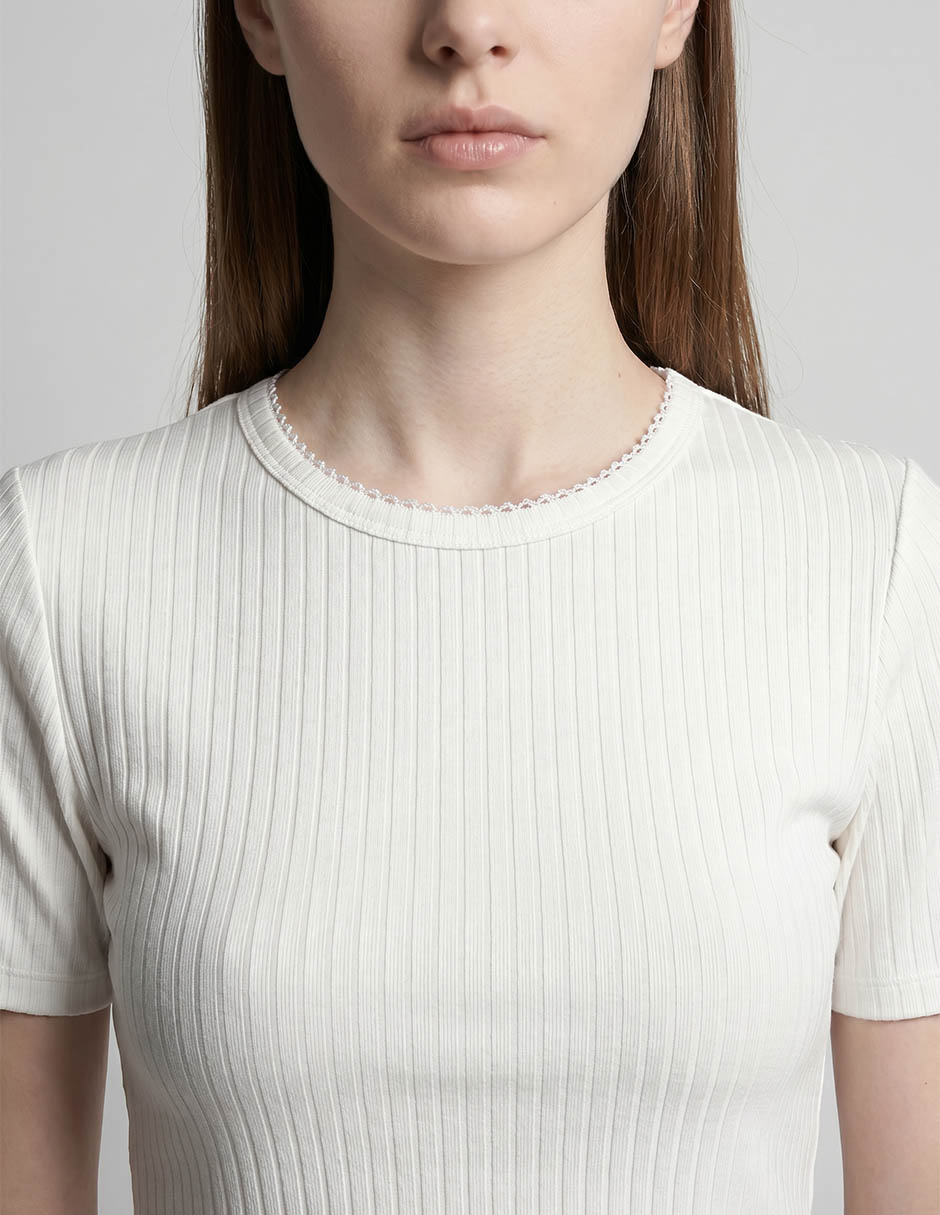 Playera manga corta Ann Taylor cuello redondo para mujer