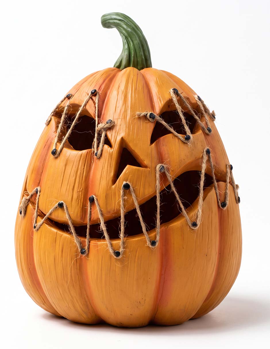 Figura decorativa cementerium con forma de calabaza