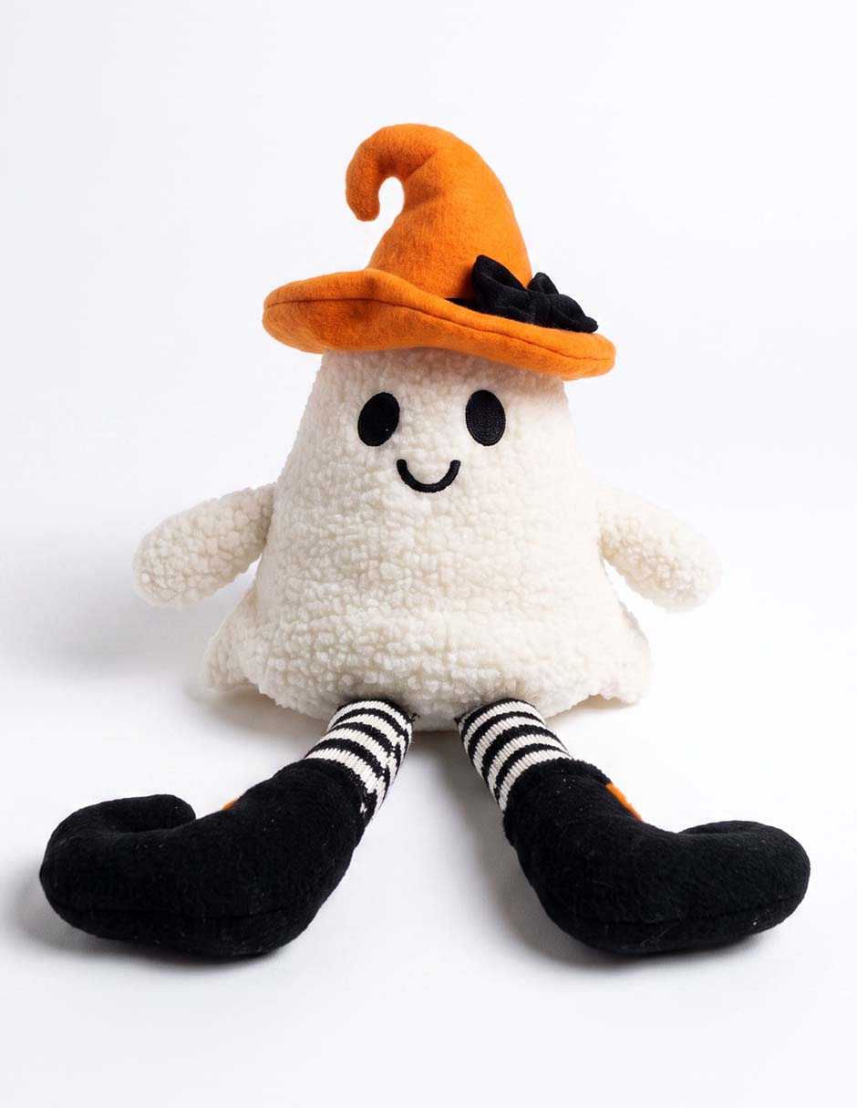 PELUCHE FANTASMA SOMBRERO NARANJA