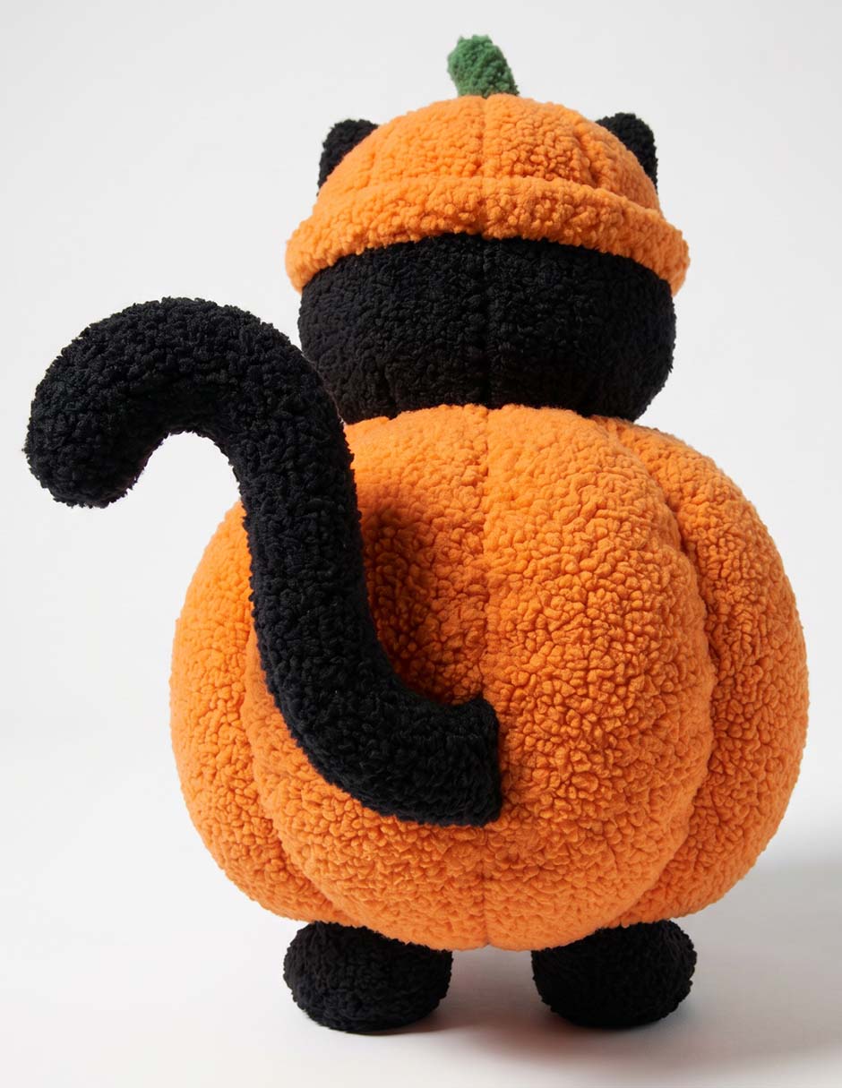 Peluche de halloween de calabaza cementerium de 26 cm