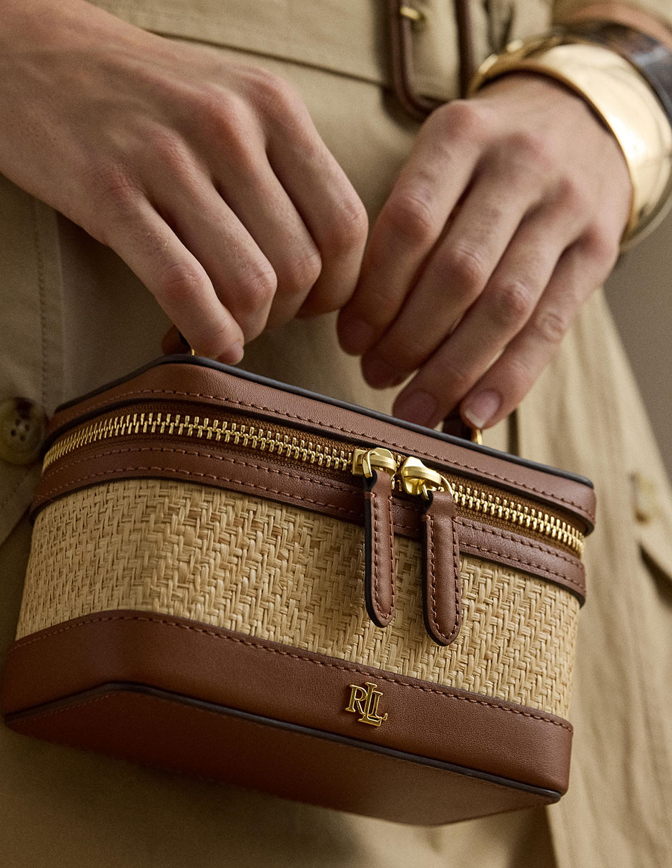 Bolsa crossbody Lauren Ralph Lauren Cierre Cuadrado de piel