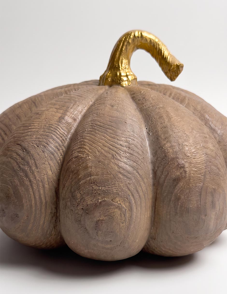 Figura decorativa haus con forma de calabaza