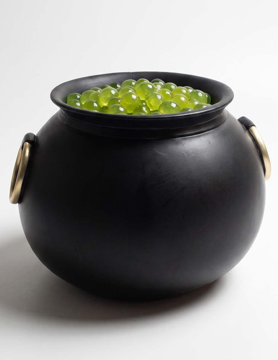 CALDERO NEGRO BURBUJAS VERDES RESINA 1