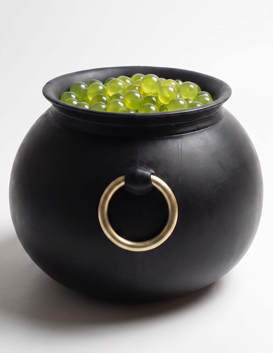 CALDERO NEGRO BURBUJAS VERDES RESINA 2