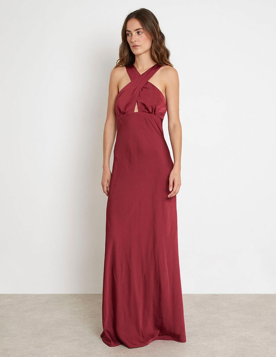 Vestido maxi de fiesta escote espalda abierta 3