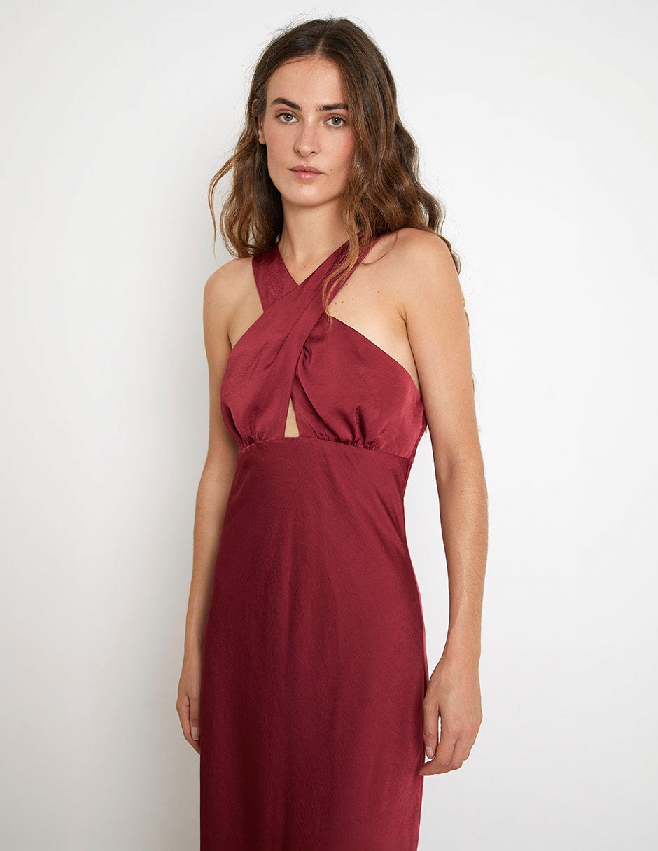 Vestido maxi de fiesta escote espalda abierta 5