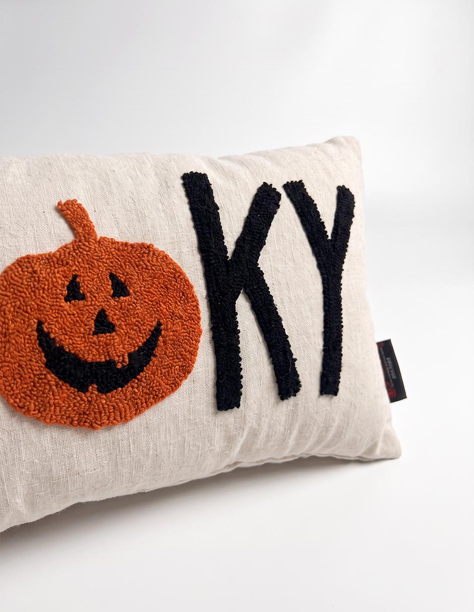 COJÍN BLACO SPOOKY CALABAZAS